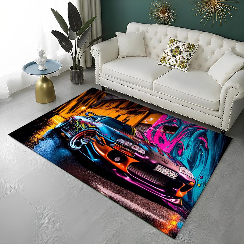 Kids Outdoor Area - Racing Car T-Toyoto Sign rutschfester Teppich