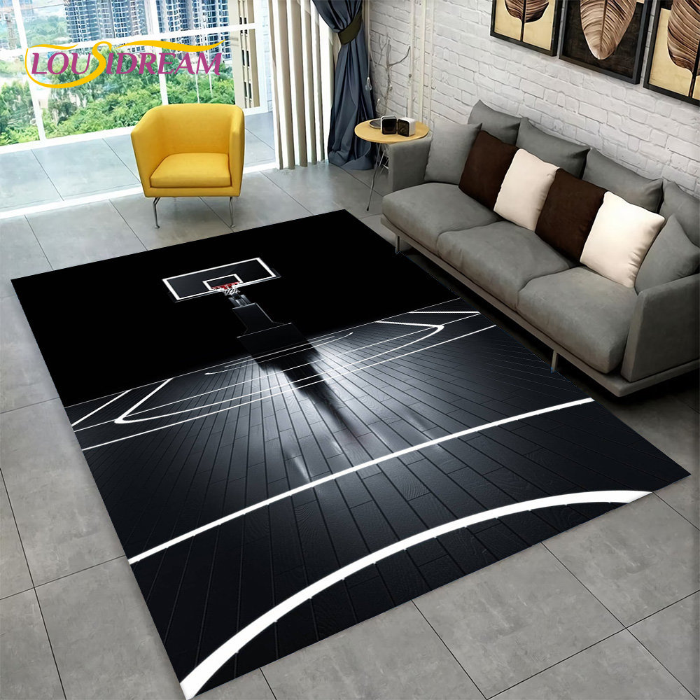 Kids Outdoor Area - 3D Basketball Cour Cartoon Bereich Teppich