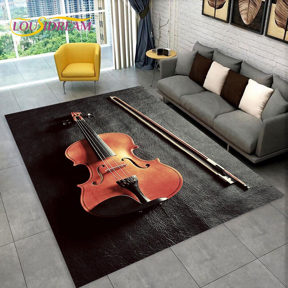 Kids Outdoor Area - Klassische Violine Instrument Musik Bereich Teppich,